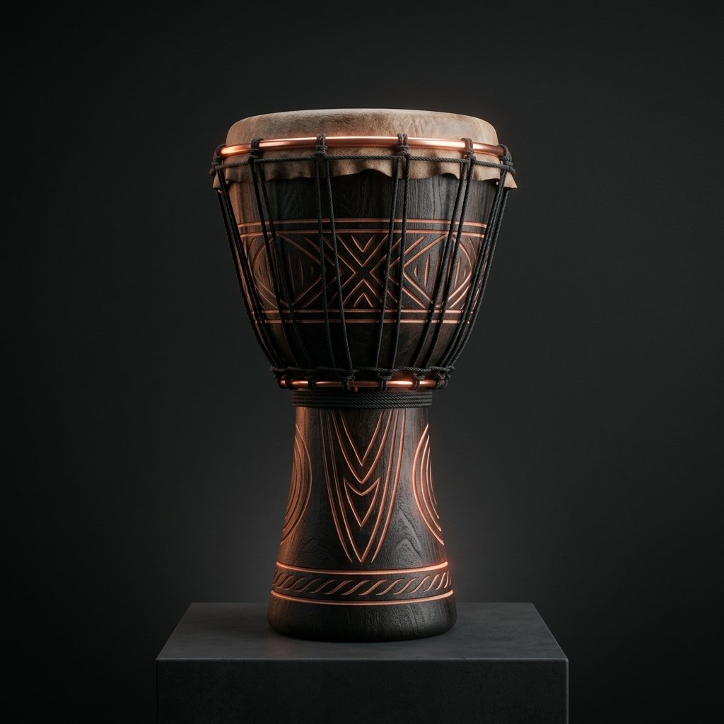 Rhythm Theory creative cover visual with Djembe instrument